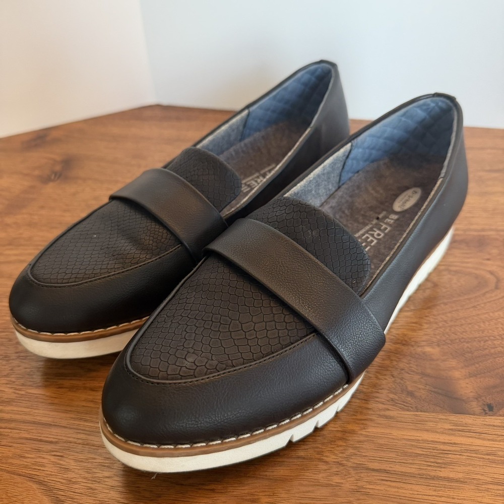 Dr. Scholl's Webster Comfort Loafer Black Synthetic Slip On Women's Shoes 9.5M